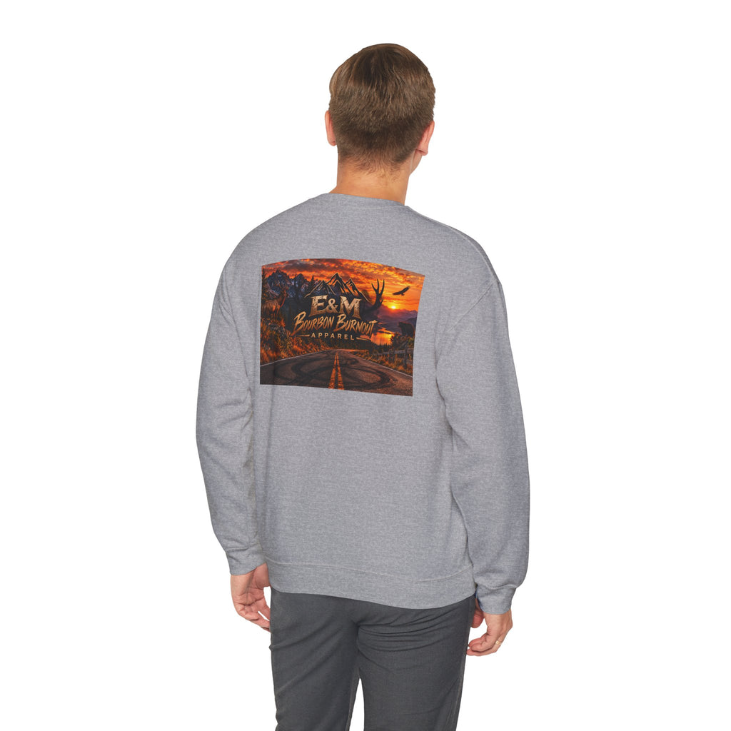E&M Bourbon Burnout Apparel Crewneck Sweatshirt