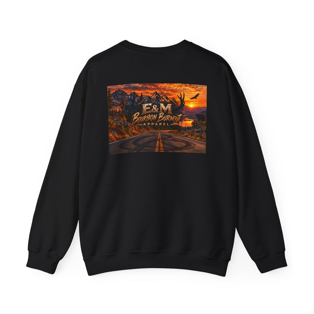 E&M Bourbon Burnout Apparel Crewneck Sweatshirt