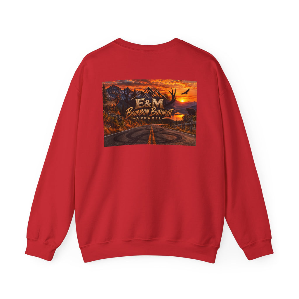 E&M Bourbon Burnout Apparel Crewneck Sweatshirt