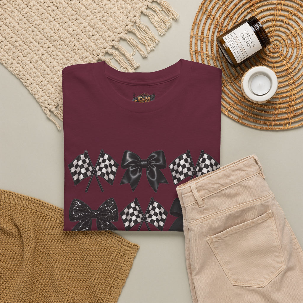 Bows & Racing Flag T-Shirt