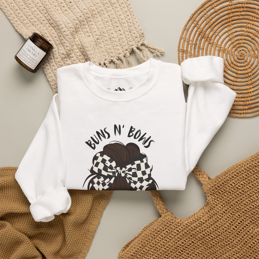 Buns N' Bows Boost & Burnouts Crewneck Sweatshirt