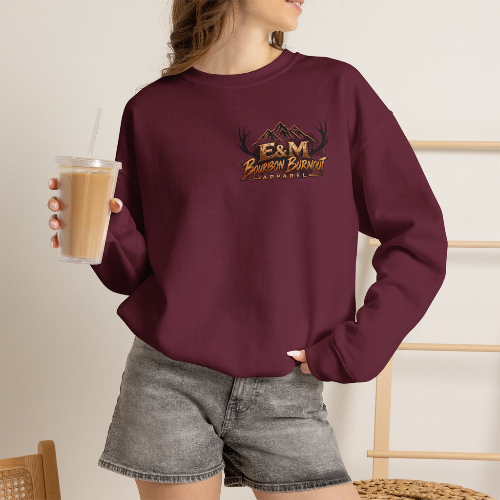 E&M Bourbon Burnout Apparel Crewneck Sweatshirt