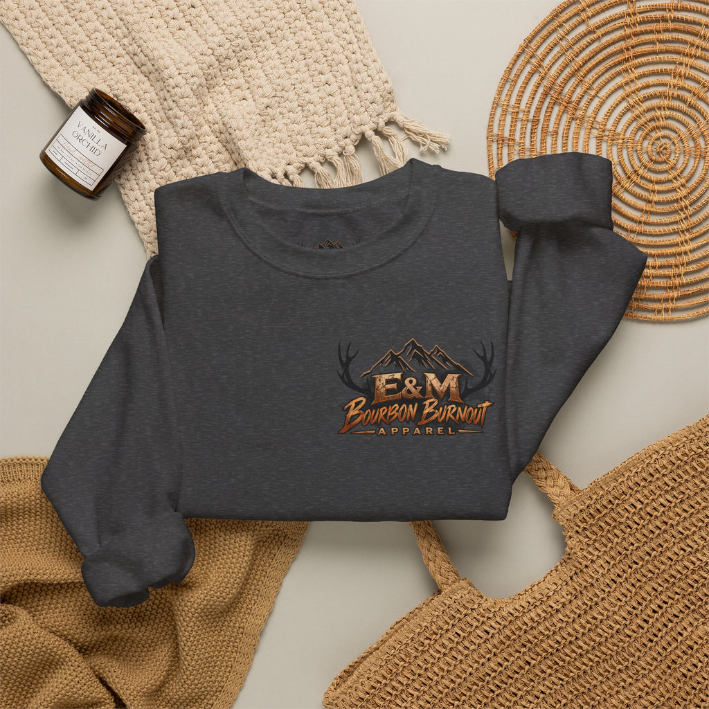 E&M Bourbon Burnout Apparel Crewneck Sweatshirt