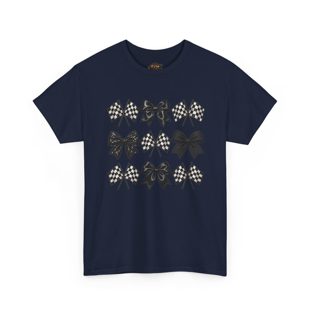 Bows & Racing Flag T-Shirt