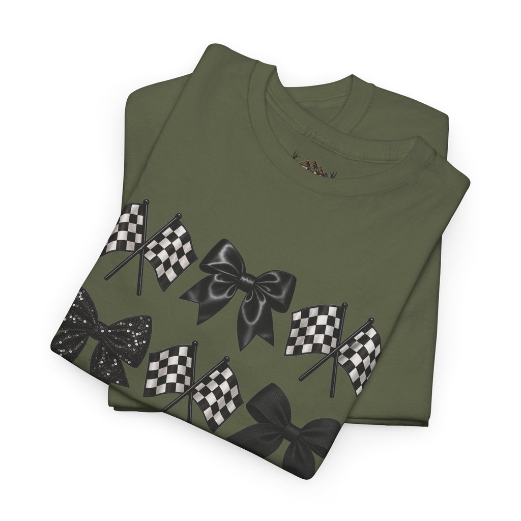 Bows & Racing Flag T-Shirt