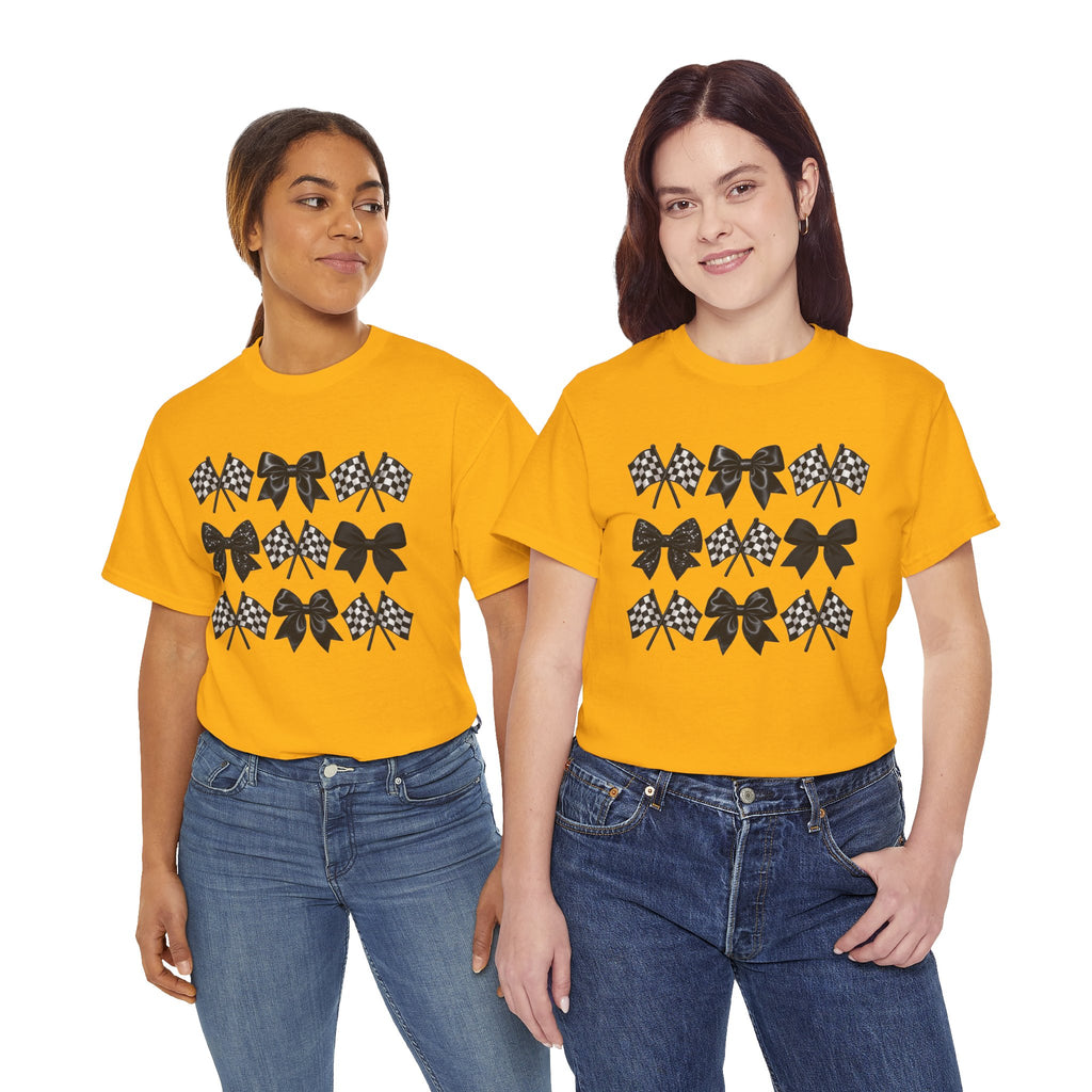 Bows & Racing Flag T-Shirt