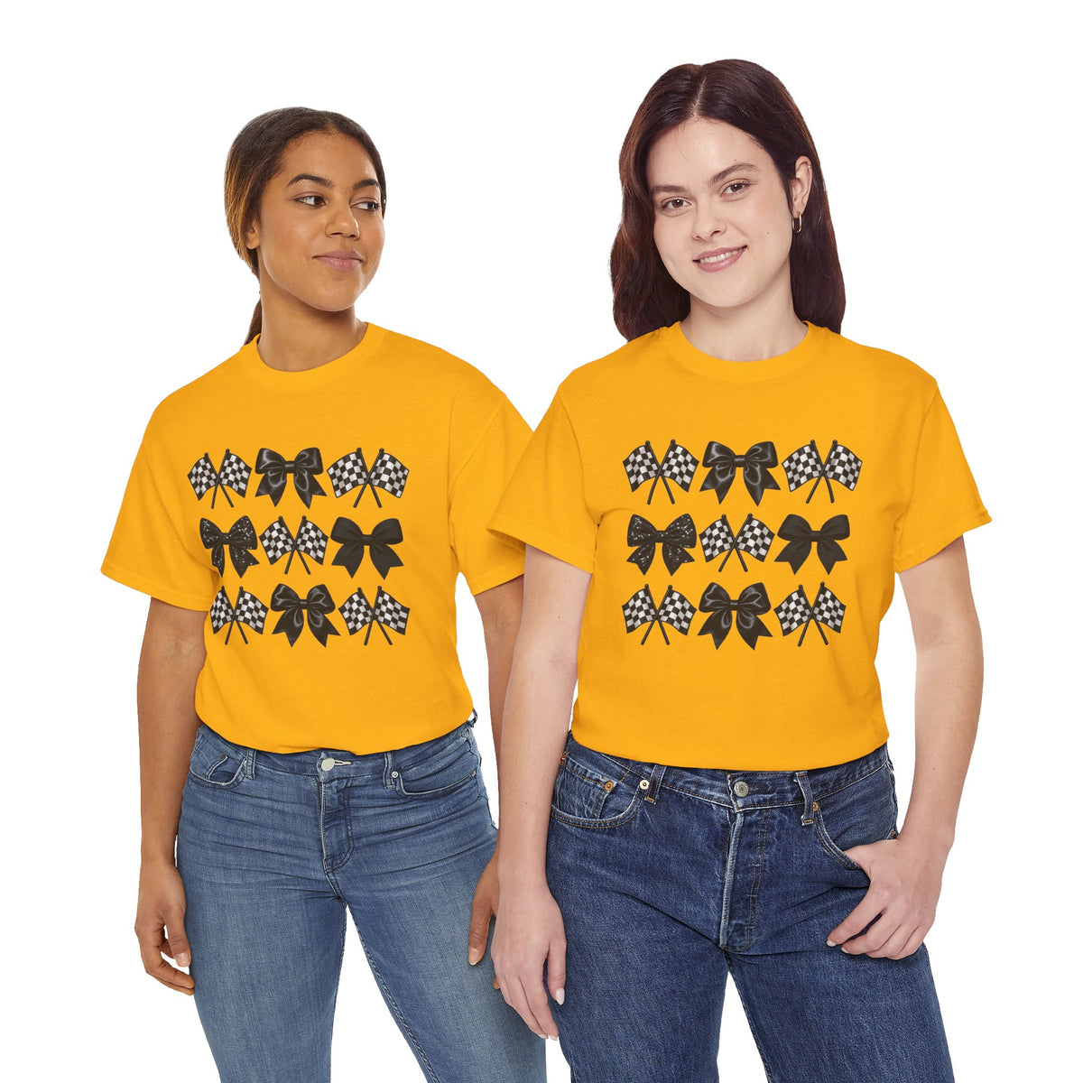Bows & Racing Flag T-Shirt