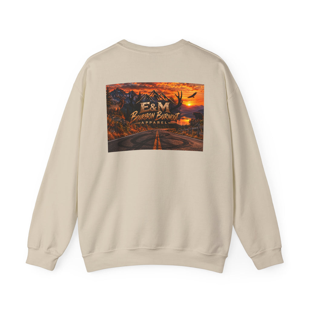 E&M Bourbon Burnout Apparel Crewneck Sweatshirt