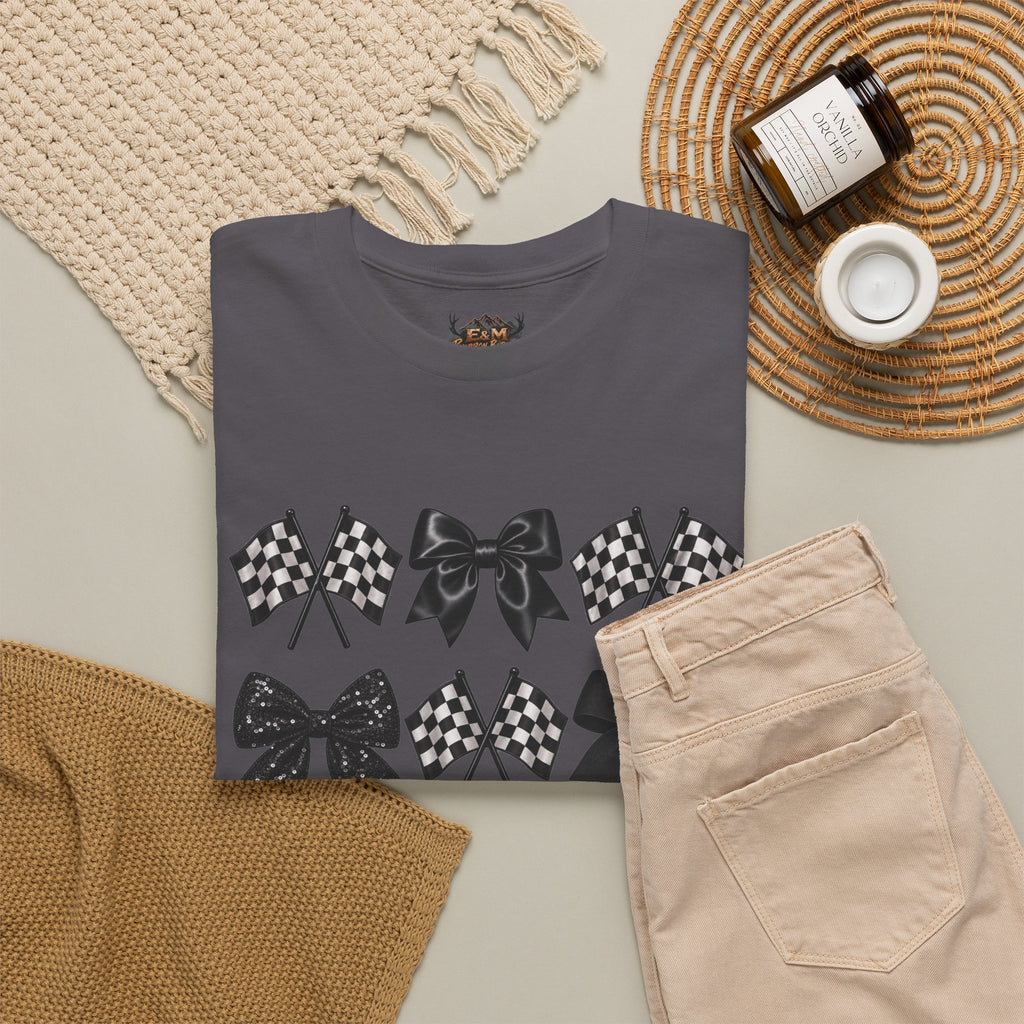 Bows & Racing Flag T-Shirt