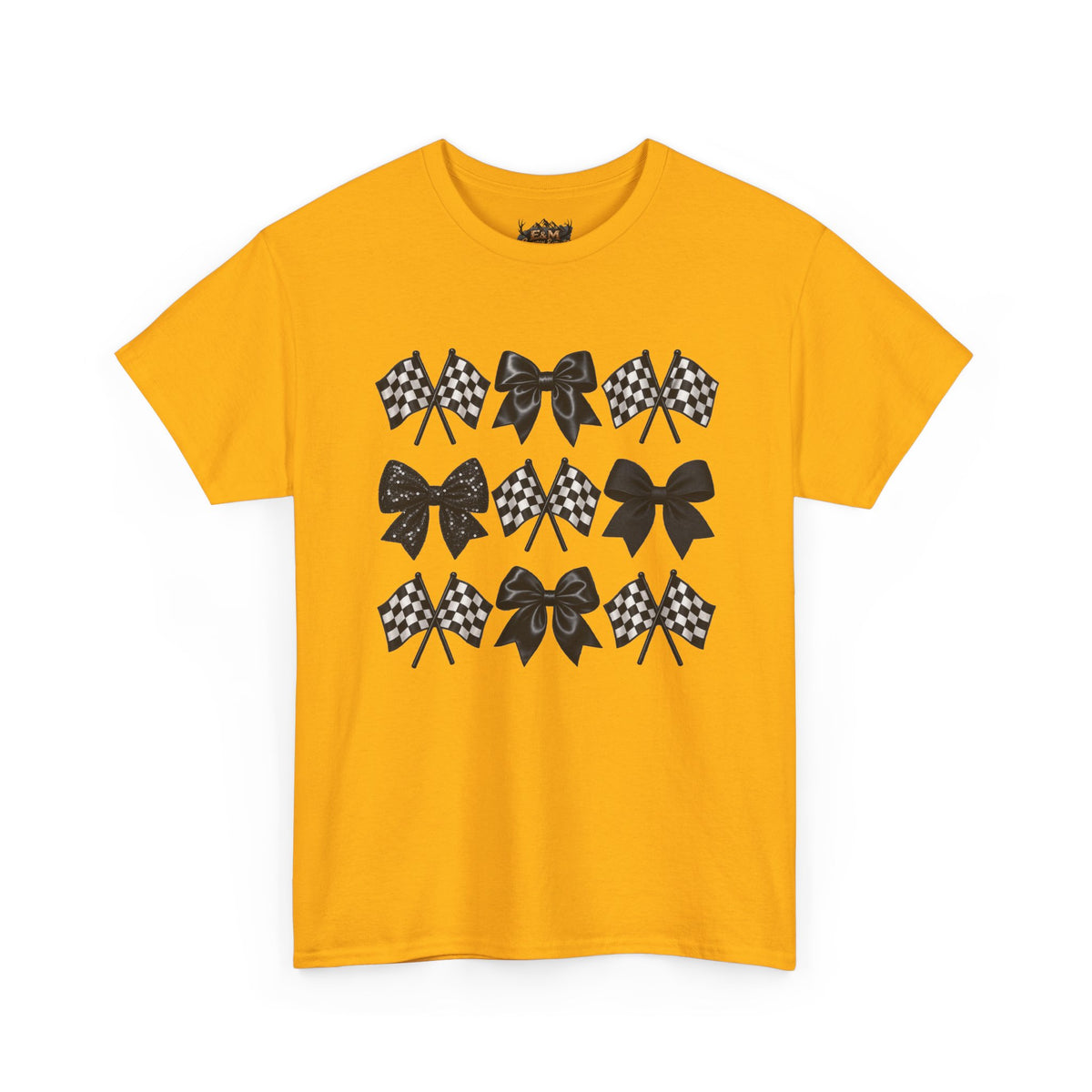 Bows & Racing Flag T-Shirt
