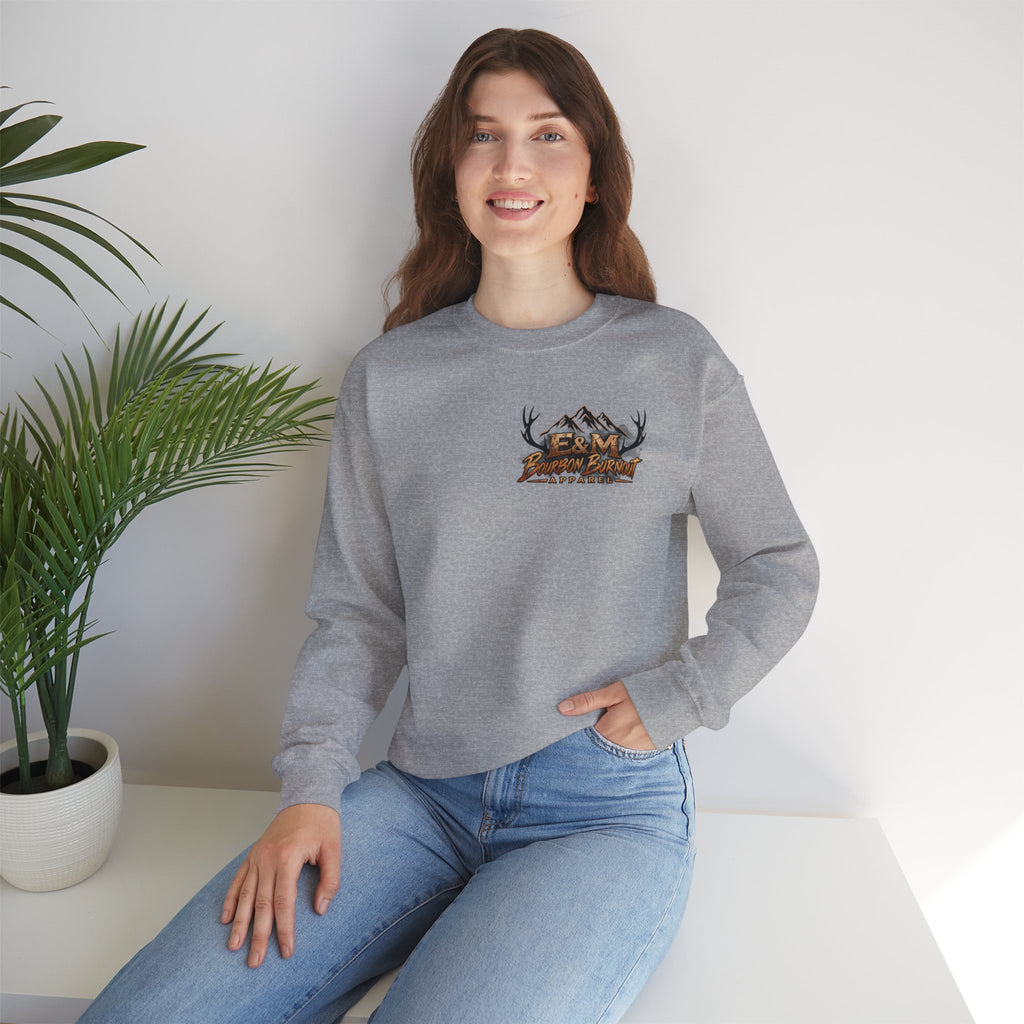 E&M Bourbon Burnout Apparel Crewneck Sweatshirt
