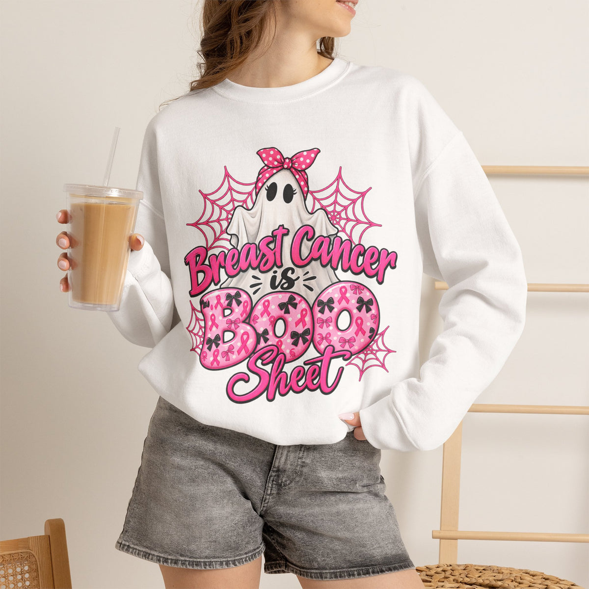 Breast Cancer is BOO Sheet Crewneck Sweatshirt