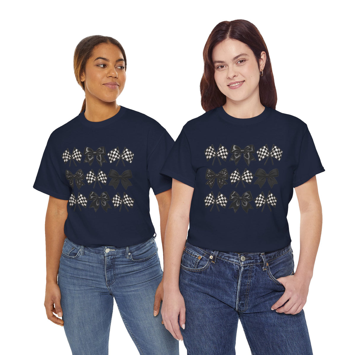 Bows & Racing Flag T-Shirt