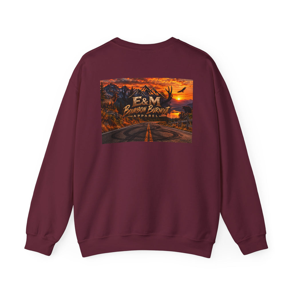 E&M Bourbon Burnout Apparel Crewneck Sweatshirt