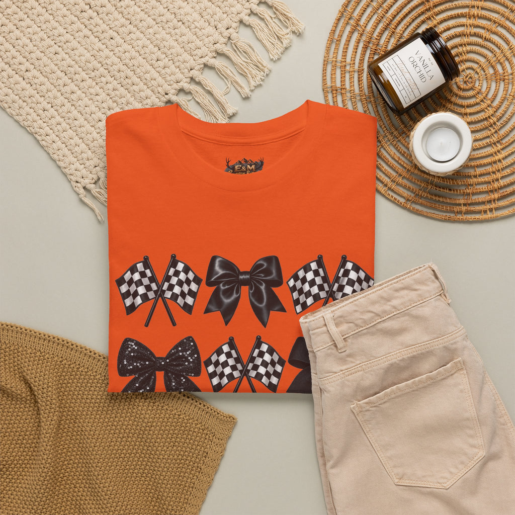 Bows & Racing Flag T-Shirt