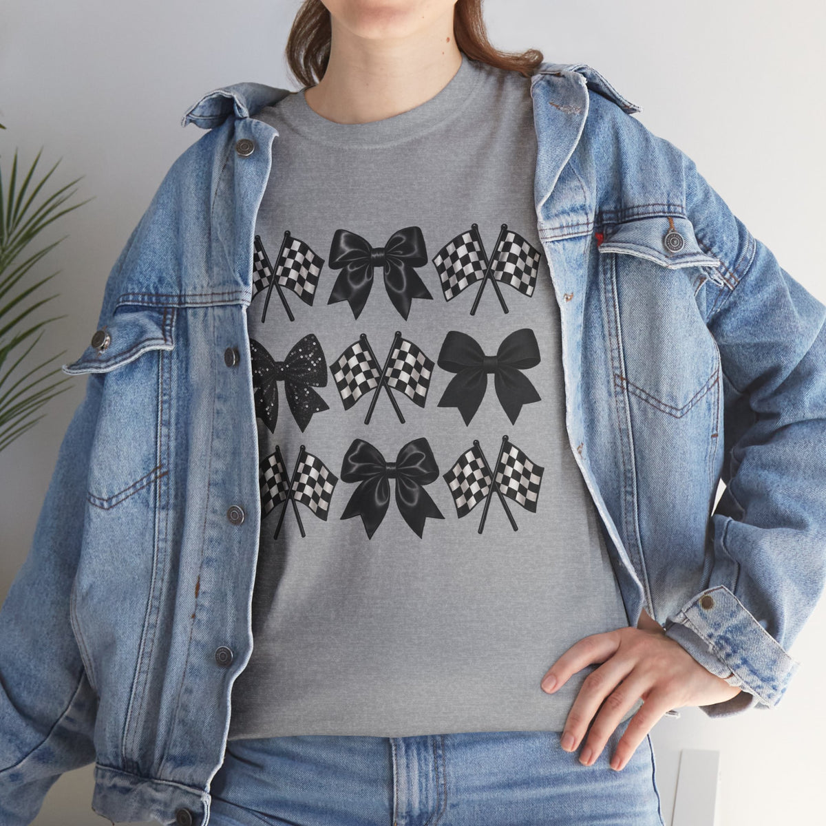 Bows & Racing Flag T-Shirt