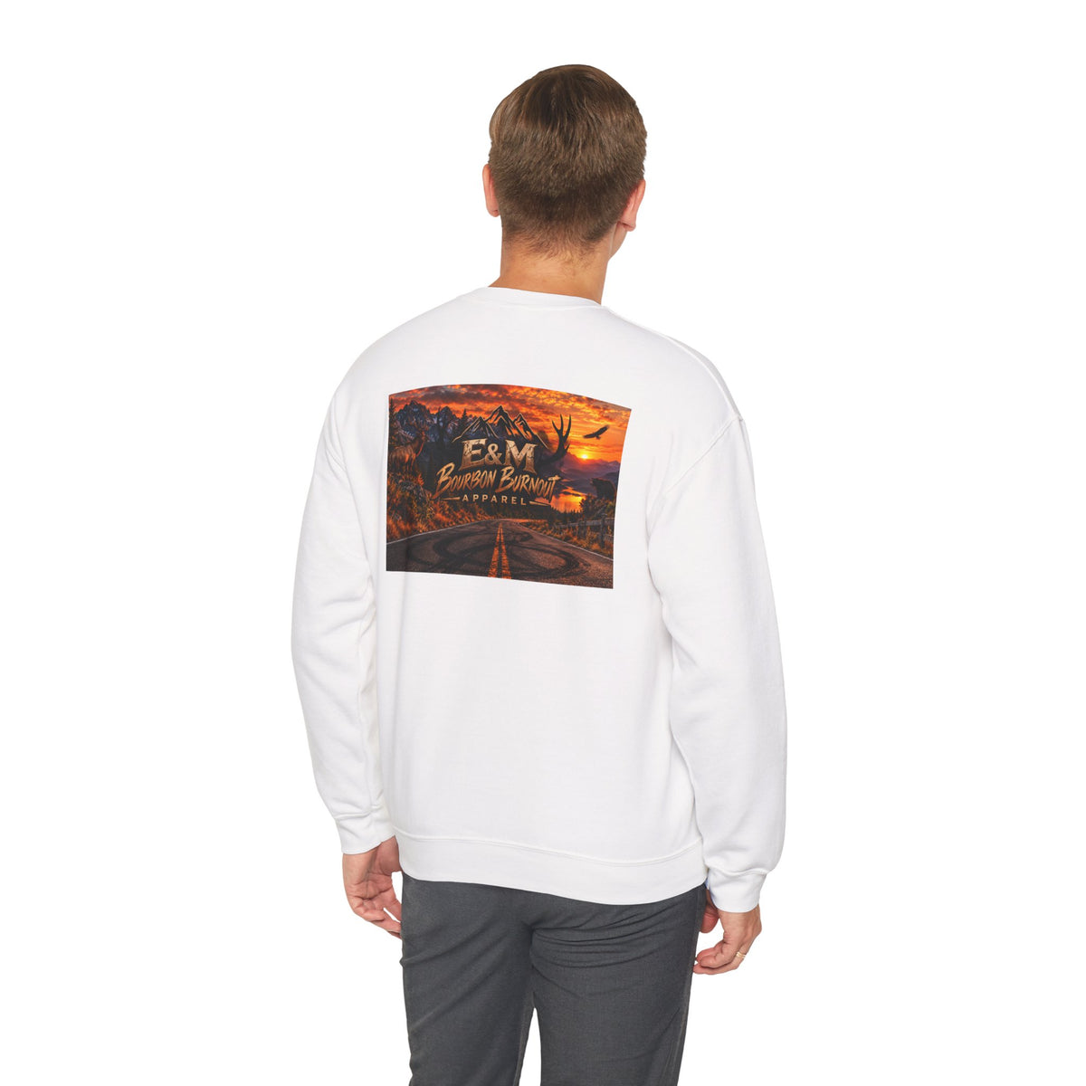 E&M Bourbon Burnout Apparel Crewneck Sweatshirt