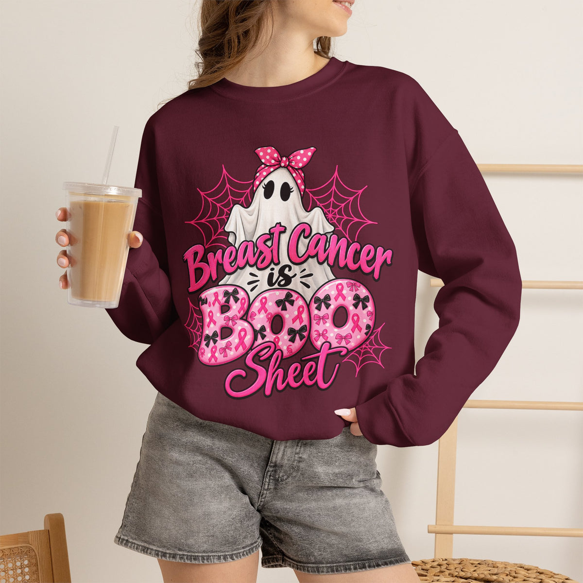 Breast Cancer is BOO Sheet Crewneck Sweatshirt