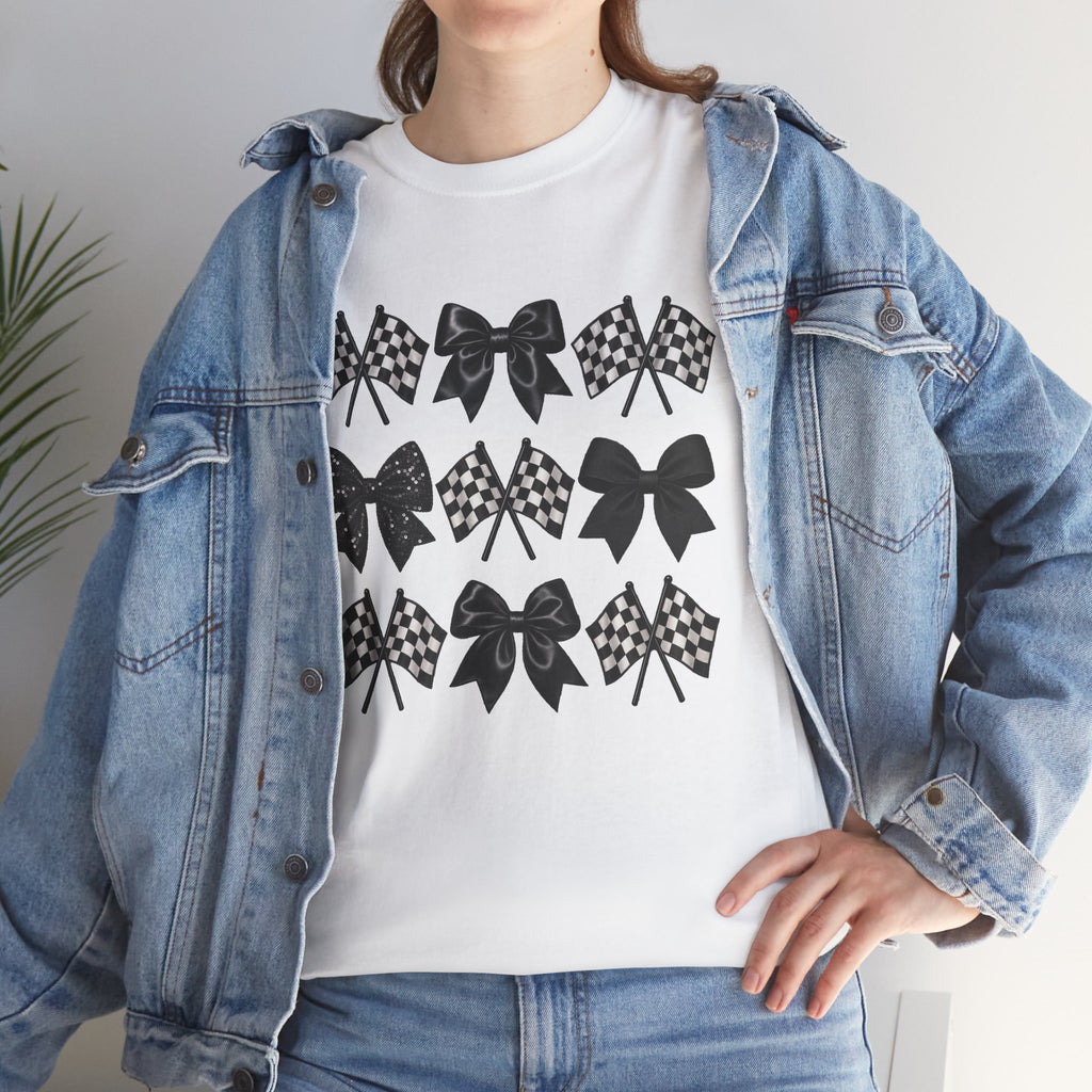 Bows & Racing Flag T-Shirt