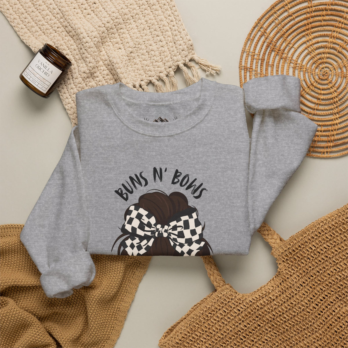 Buns N' Bows Boost & Burnouts Crewneck Sweatshirt