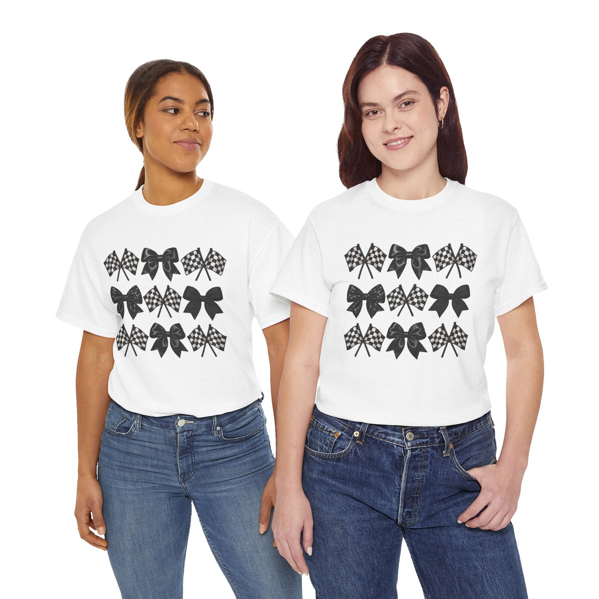 Bows & Racing Flag T-Shirt