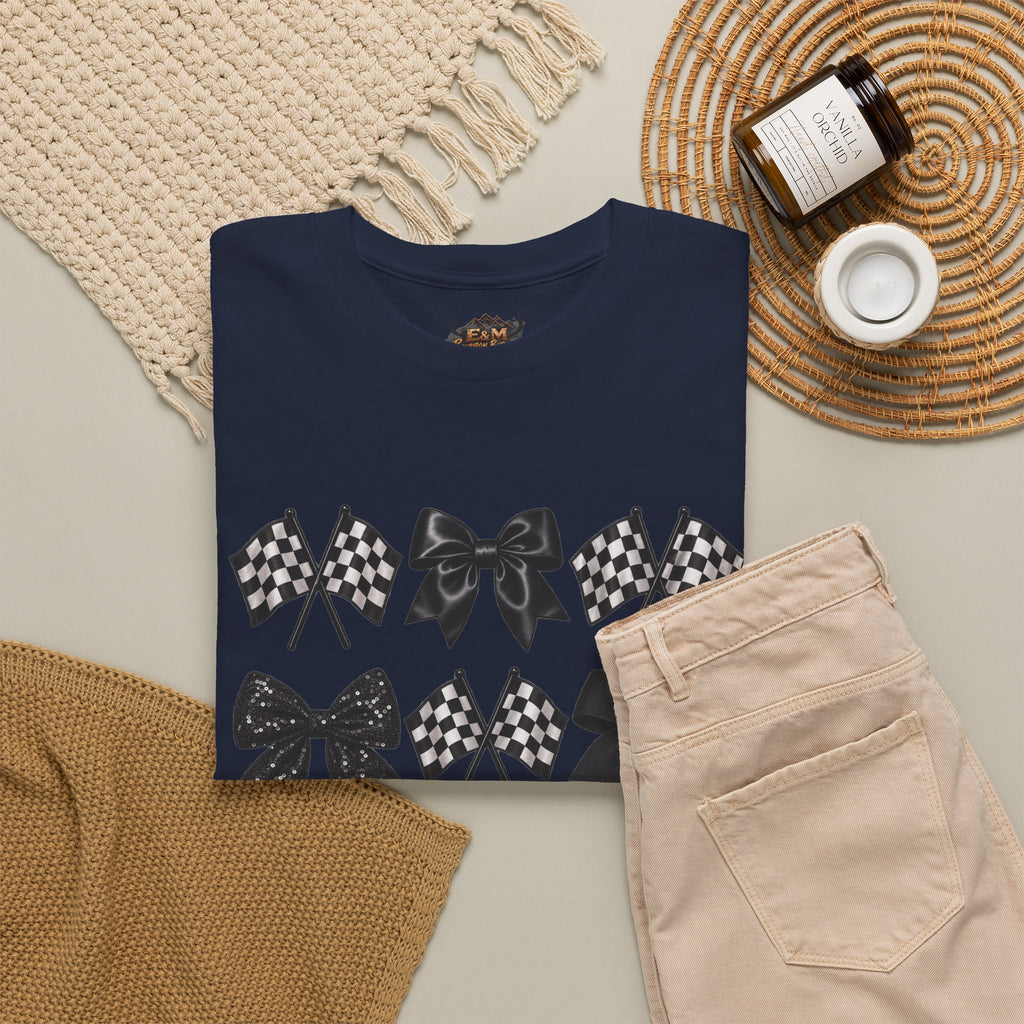 Bows & Racing Flag T-Shirt