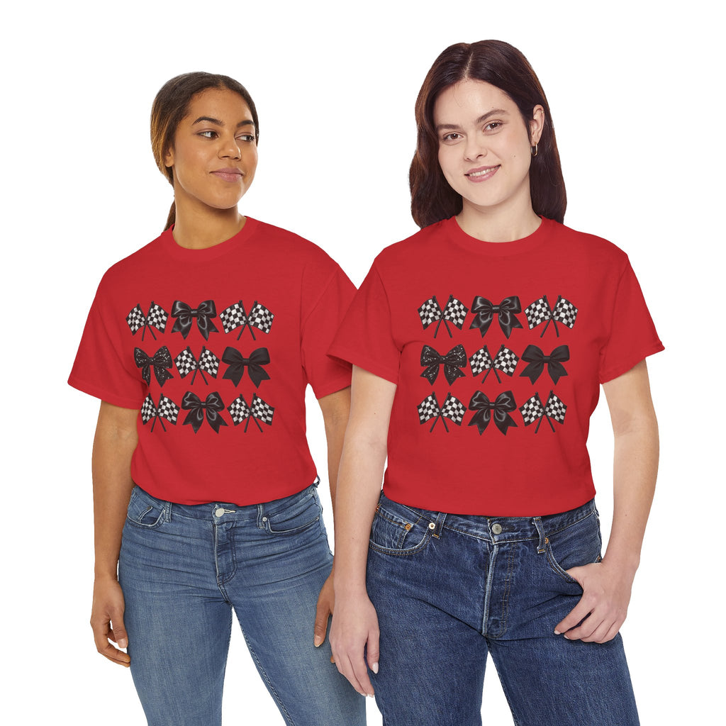 Bows & Racing Flag T-Shirt