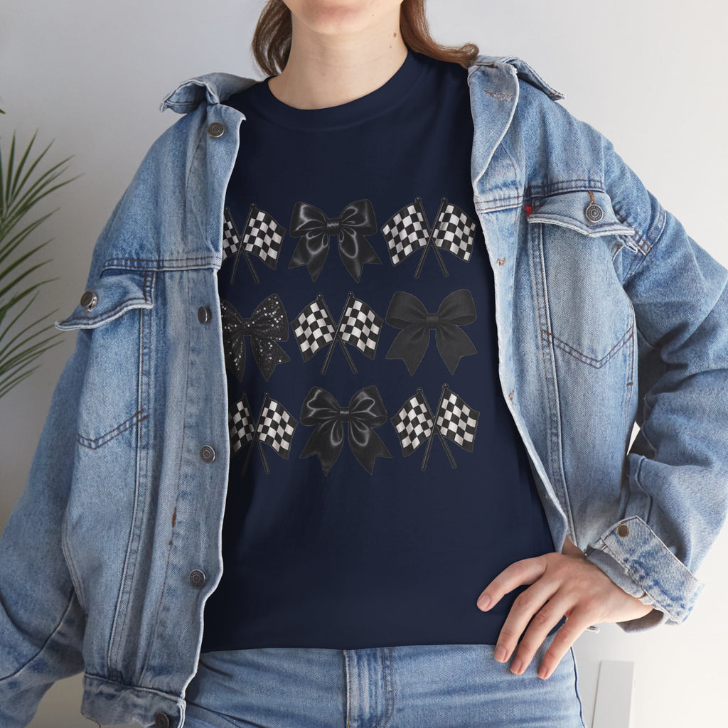 Bows & Racing Flag T-Shirt