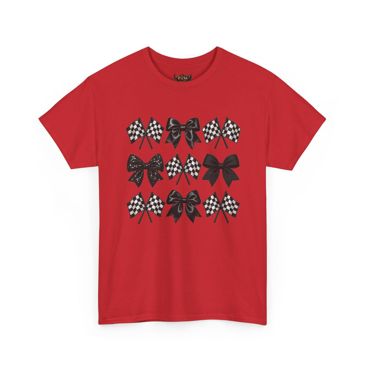 Bows & Racing Flag T-Shirt