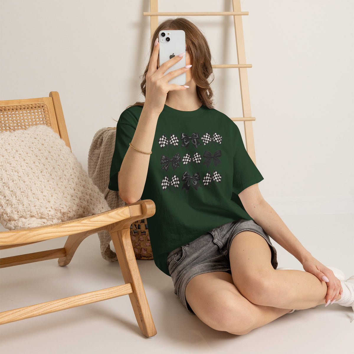 Bows & Racing Flag T-Shirt