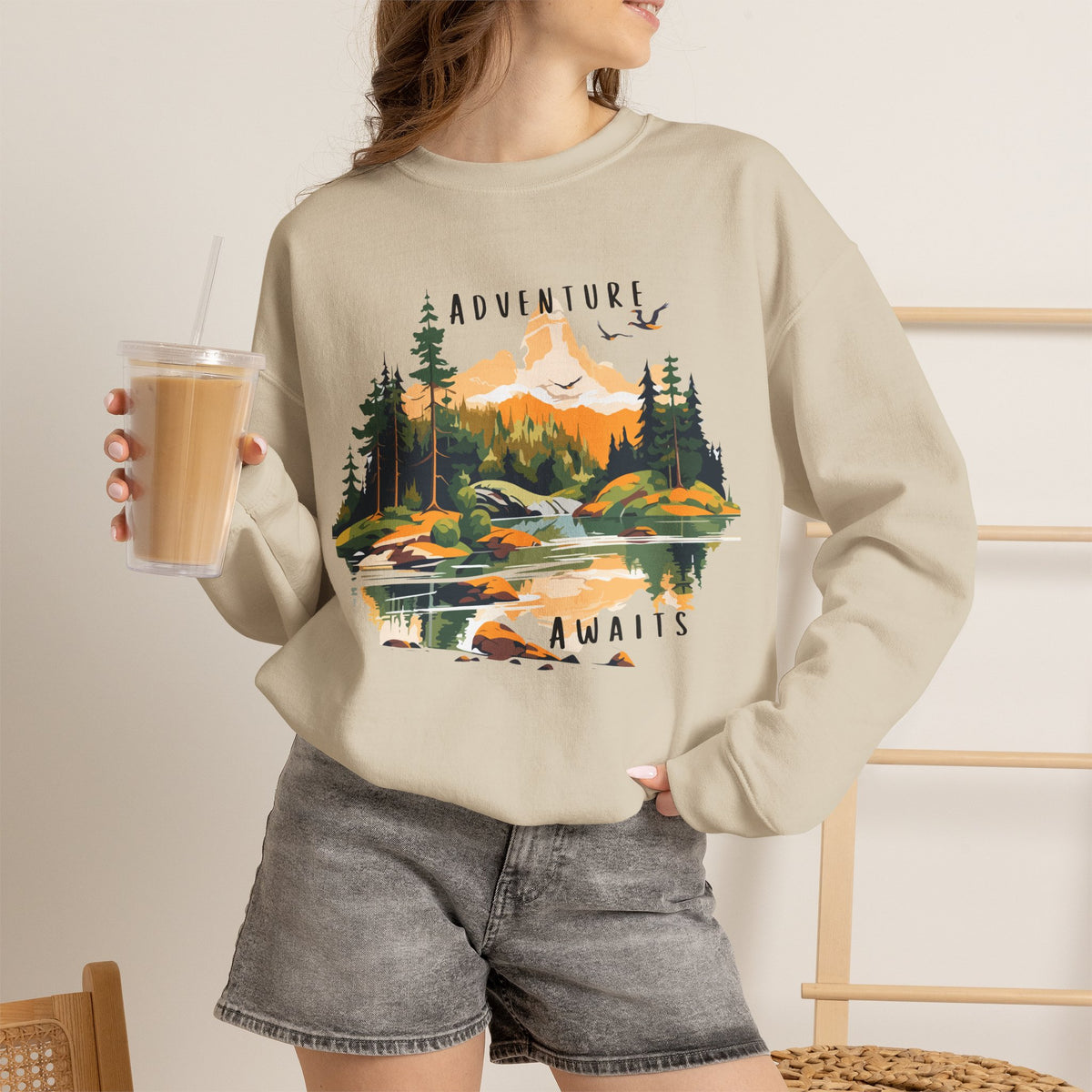 Adventure Awaits Crewneck Sweatshirt