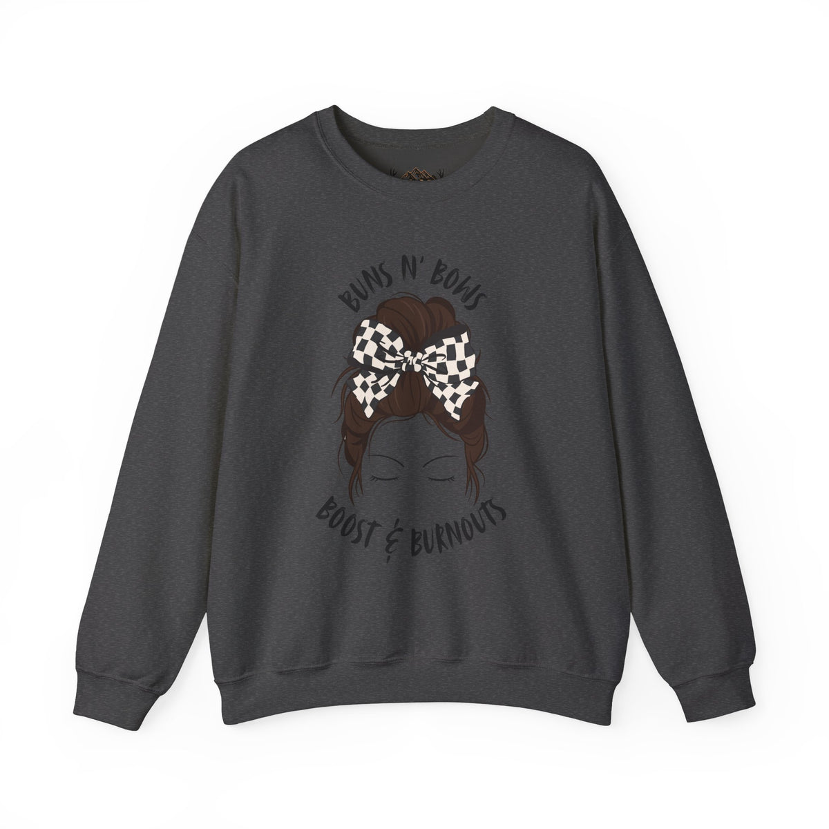 Buns N' Bows Boost & Burnouts Crewneck Sweatshirt
