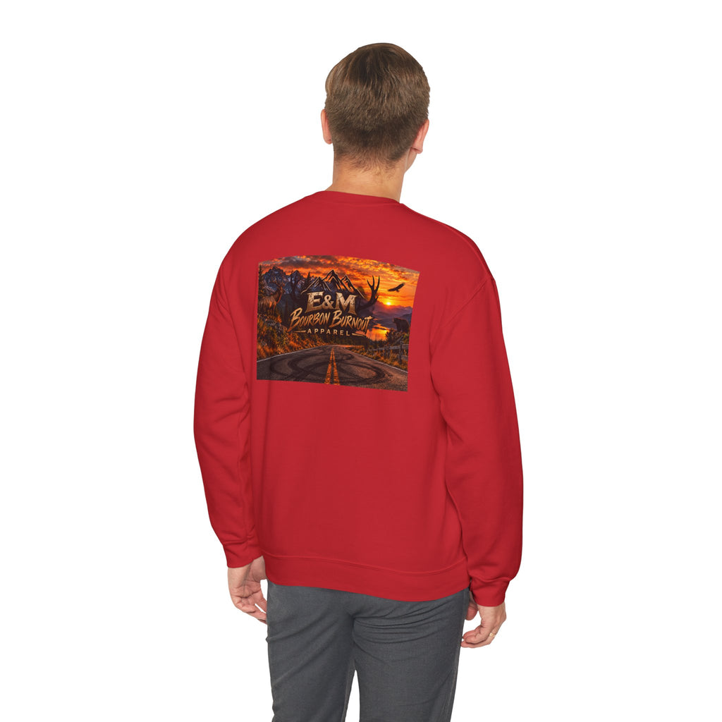 E&M Bourbon Burnout Apparel Crewneck Sweatshirt