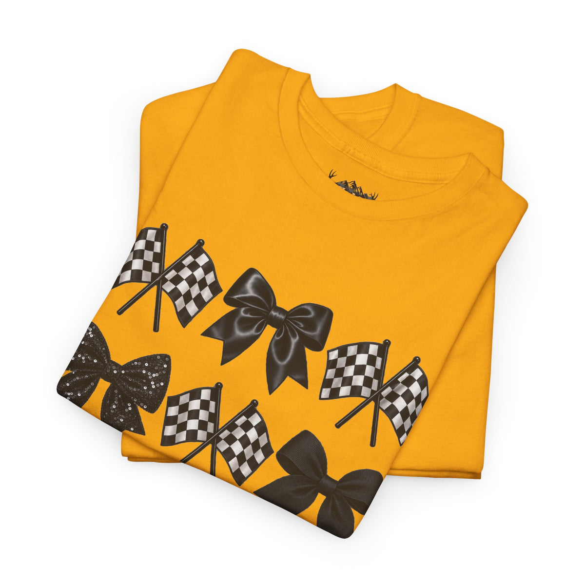 Bows & Racing Flag T-Shirt