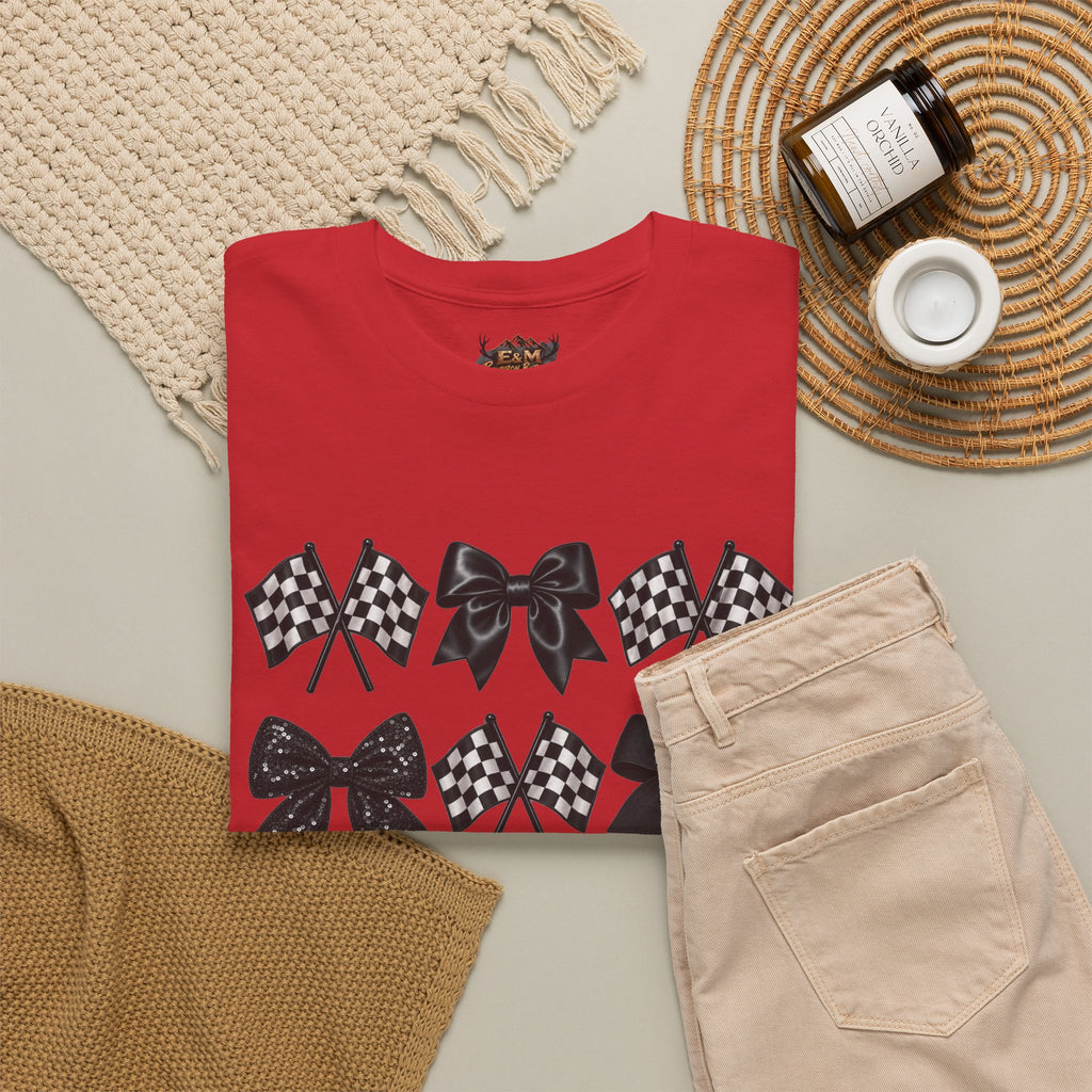 Bows & Racing Flag T-Shirt