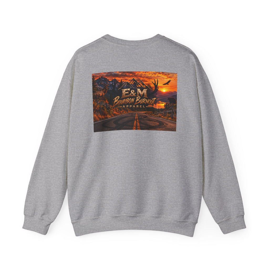 E&M Bourbon Burnout Apparel Crewneck Sweatshirt