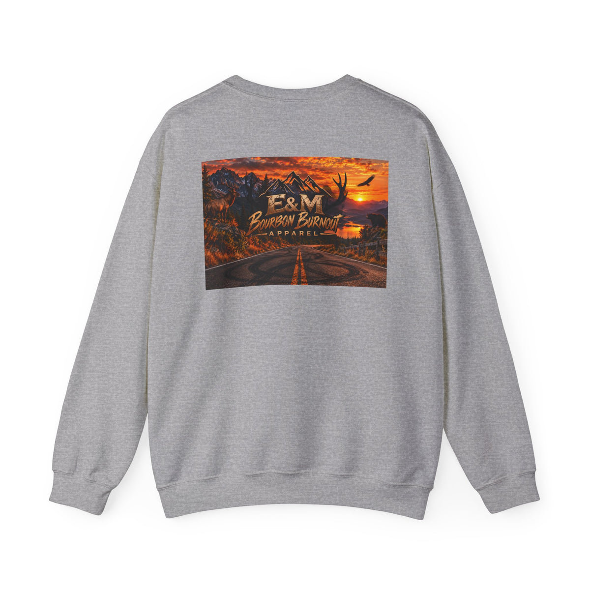 E&M Bourbon Burnout Apparel Crewneck Sweatshirt