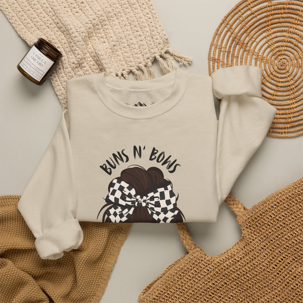Buns N' Bows Boost & Burnouts Crewneck Sweatshirt