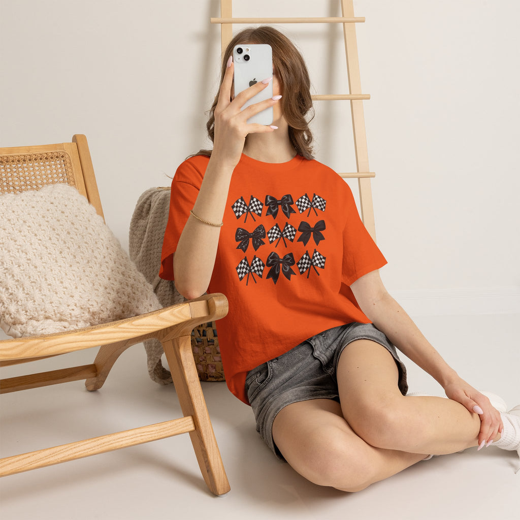 Bows & Racing Flag T-Shirt