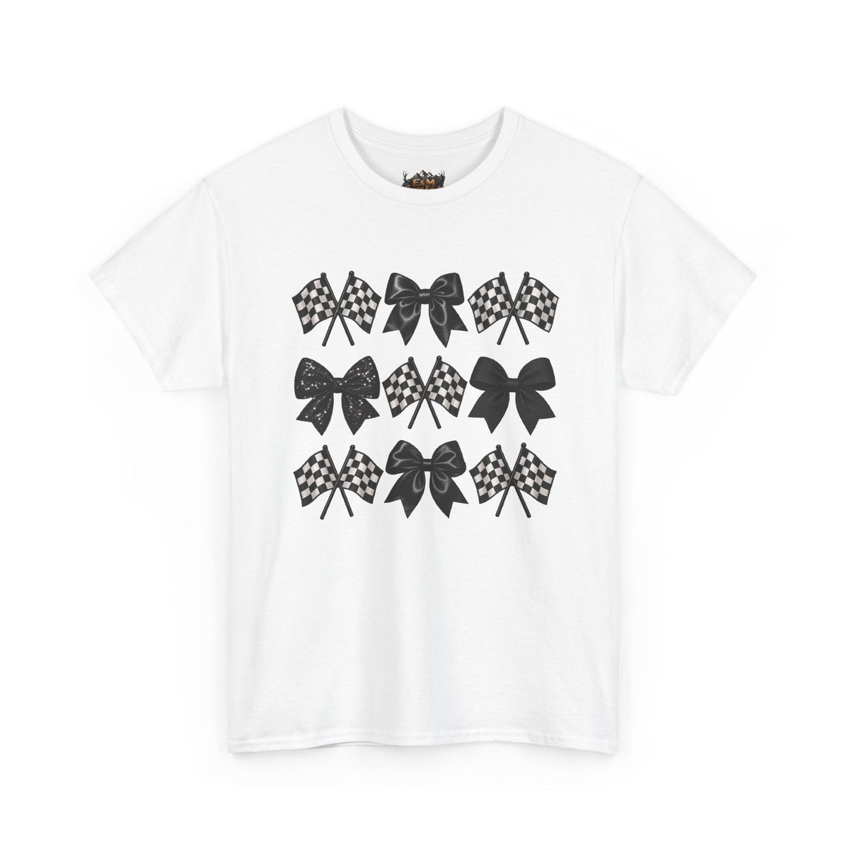 Bows & Racing Flag T-Shirt
