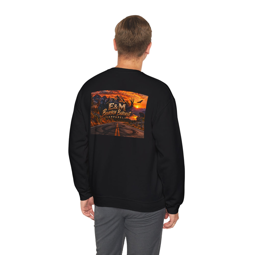 E&M Bourbon Burnout Apparel Crewneck Sweatshirt
