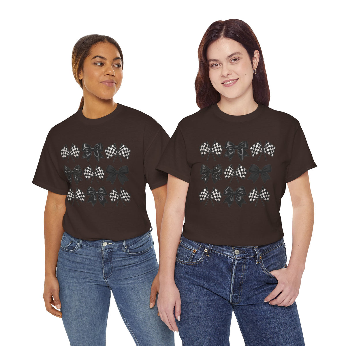 Bows & Racing Flag T-Shirt