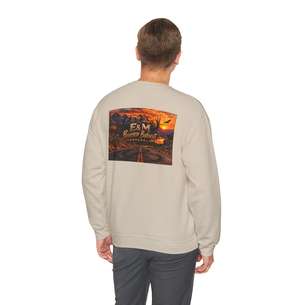 E&M Bourbon Burnout Apparel Crewneck Sweatshirt