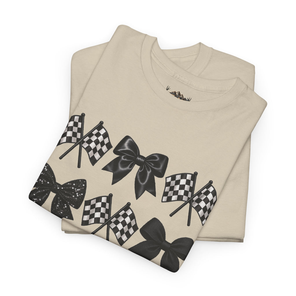 Bows & Racing Flag T-Shirt