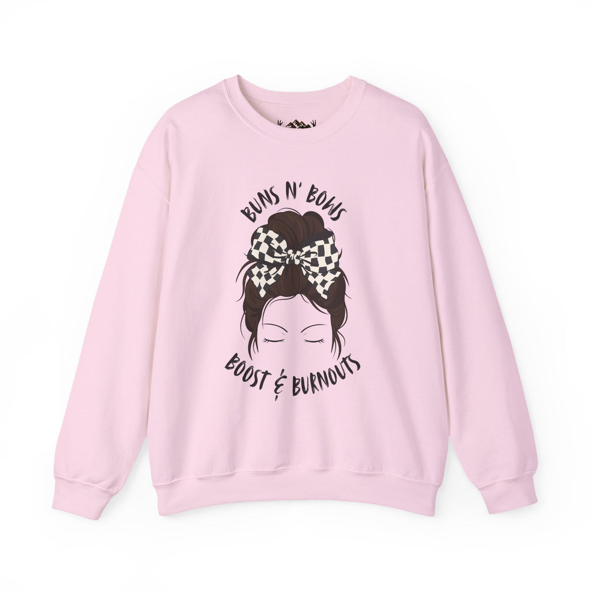 Buns N' Bows Boost & Burnouts Crewneck Sweatshirt