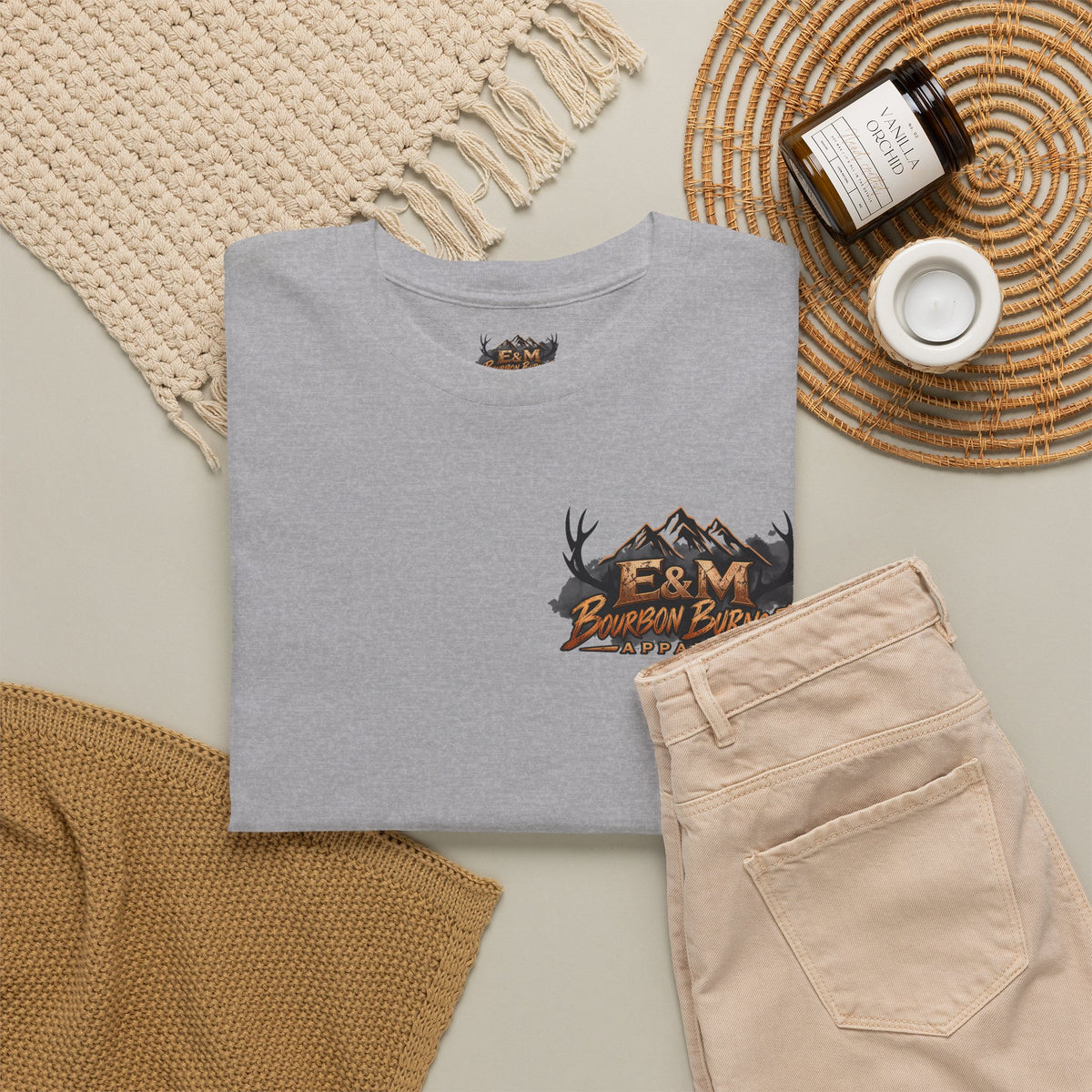 E&M Bourbon Burnout Apparel T-Shirt