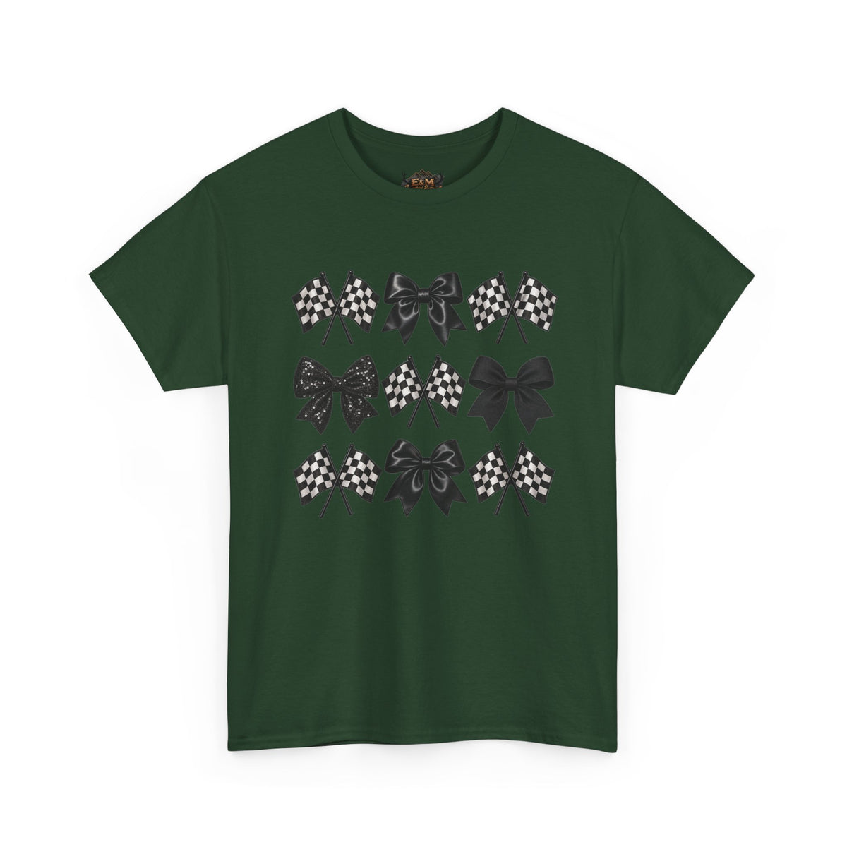 Bows & Racing Flag T-Shirt