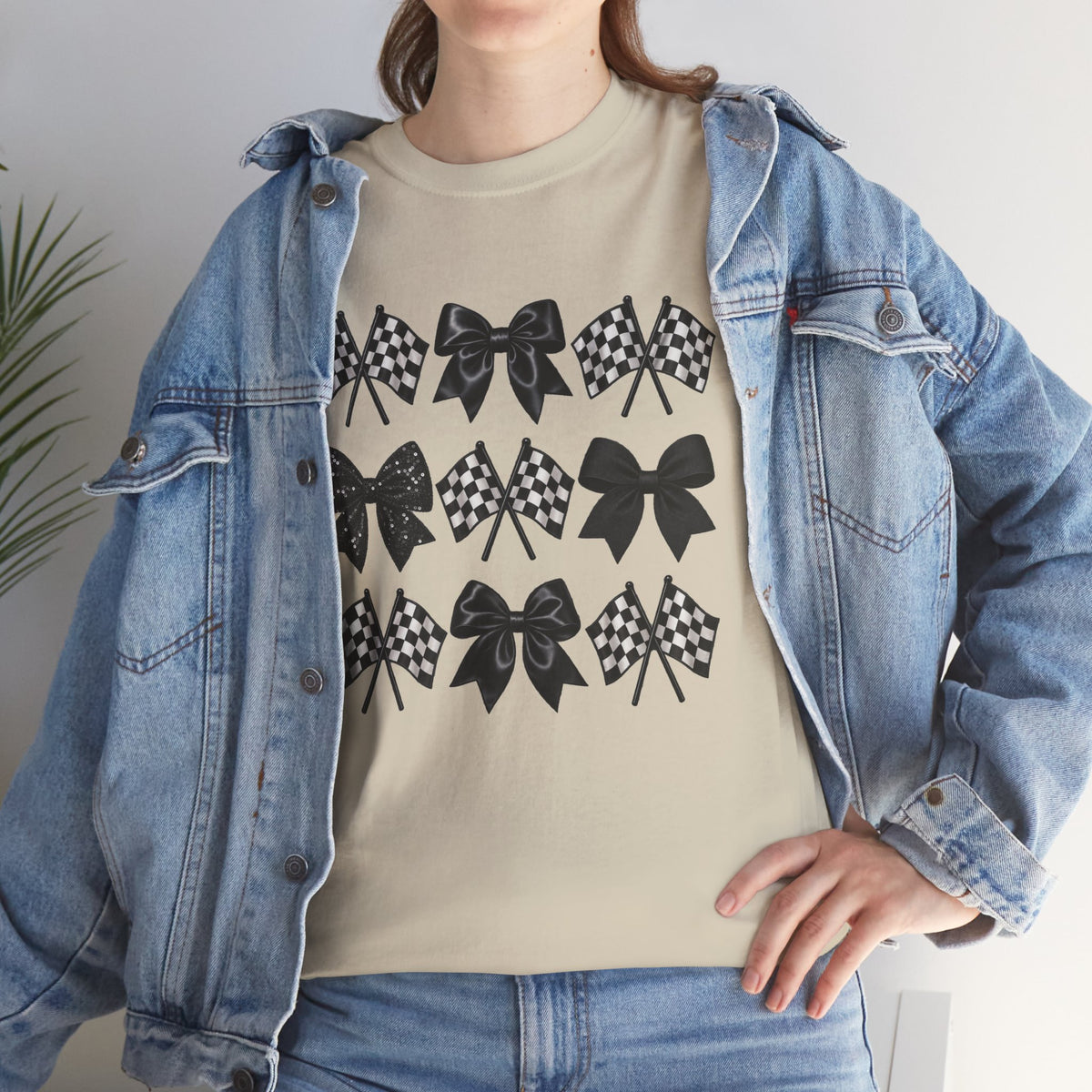 Bows & Racing Flag T-Shirt
