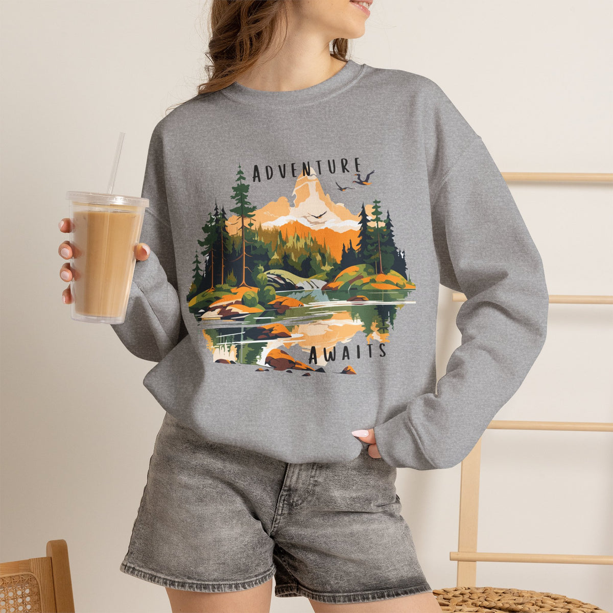 Adventure Awaits Crewneck Sweatshirt