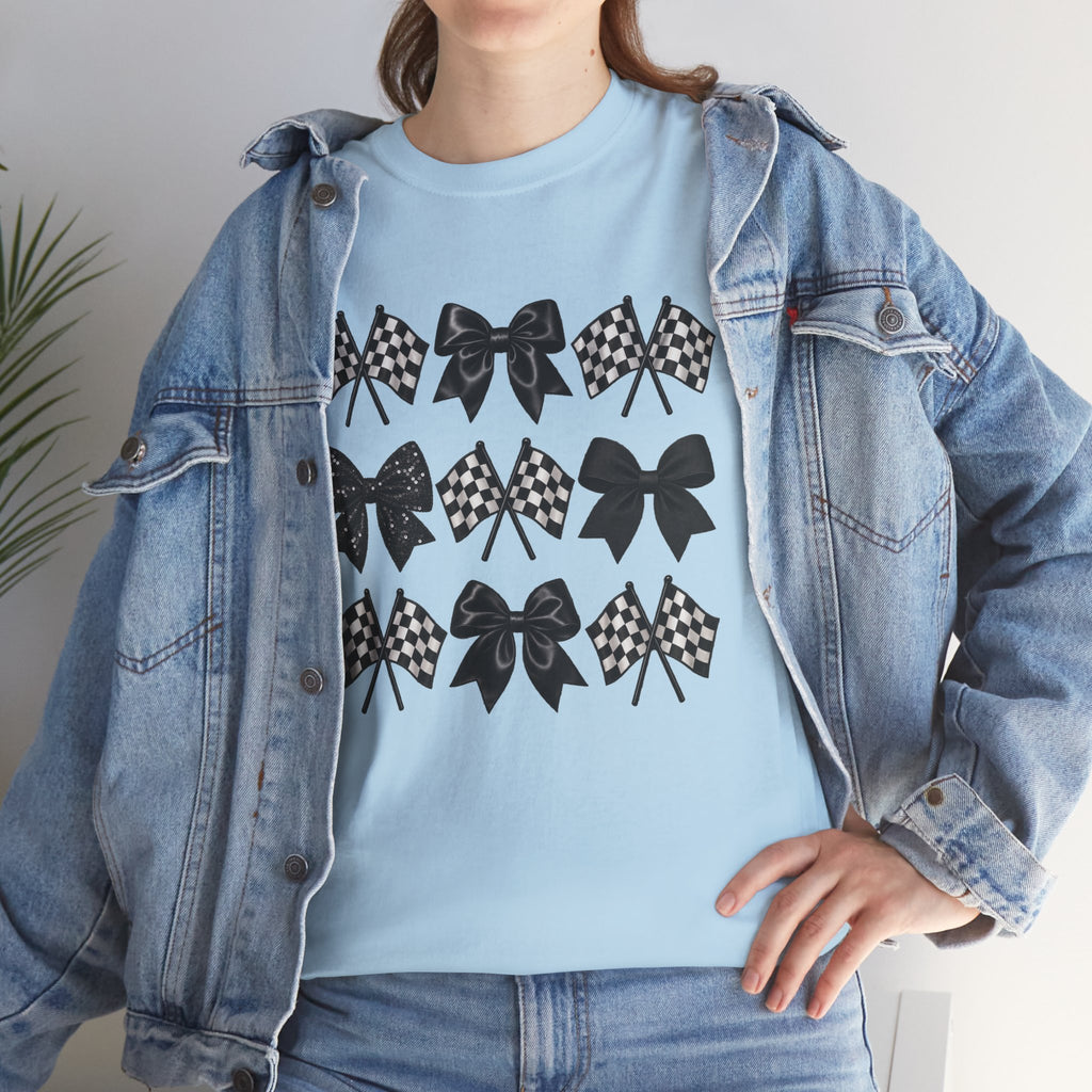 Bows & Racing Flag T-Shirt